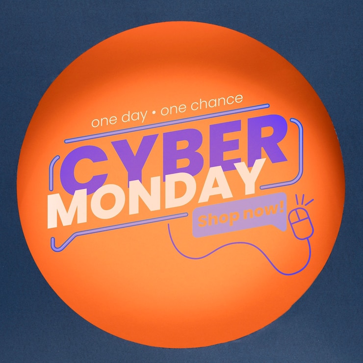 PSD maqueta del concepto de cyber monday