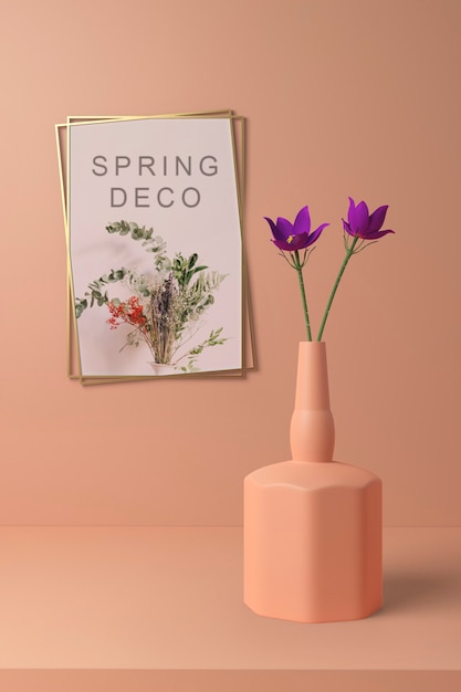 Maqueta del concepto de decoración primaveral