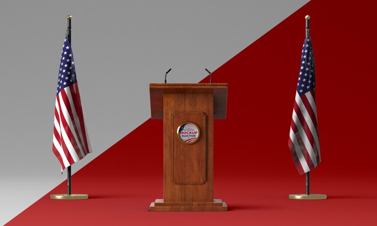 PSD maqueta del concepto de elecciones estadounidenses