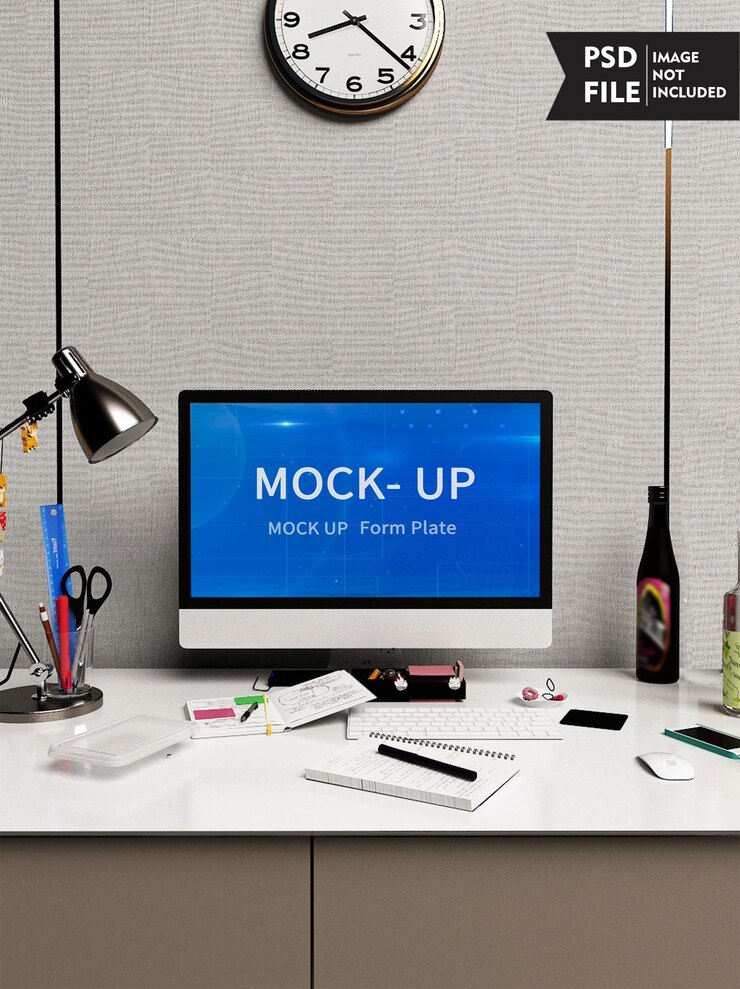 Maqueta de concepto de pantalla de computadora
