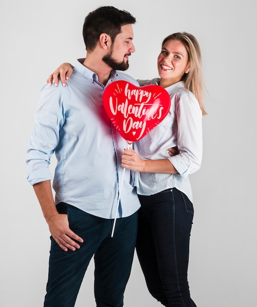 Maqueta de concepto de pareja de San Valentín