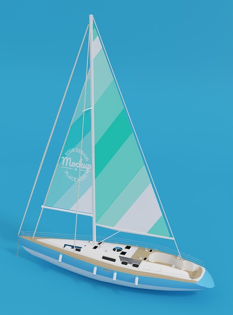 PSD maqueta de concepto de vela de barco