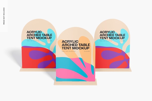 Maqueta de conjunto de carpa de mesa arqueada de acrílico