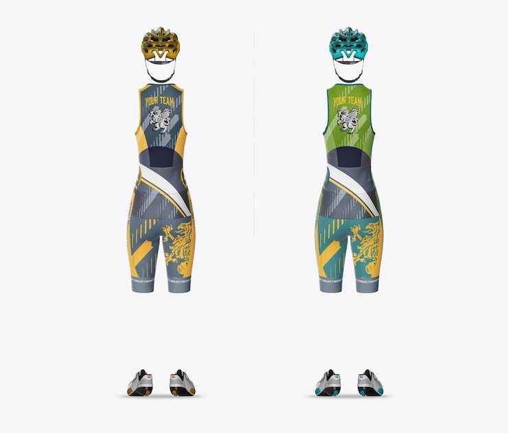 PSD maqueta de conjunto de ciclismo femenino