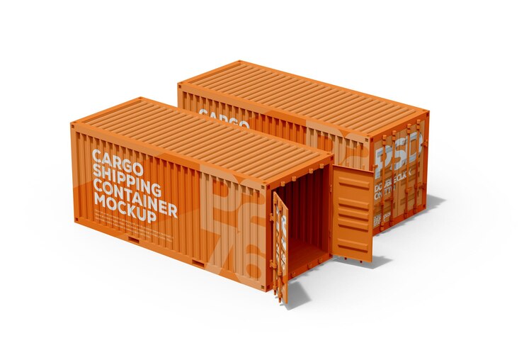 Maqueta de contenedor de envío