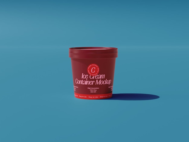 Maqueta de contenedor de helado