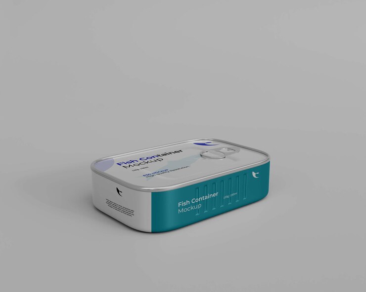 Maqueta de contenedor de pescado realista 3D