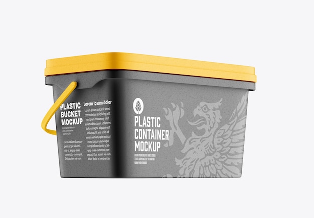 Maqueta de contenedores de plástico