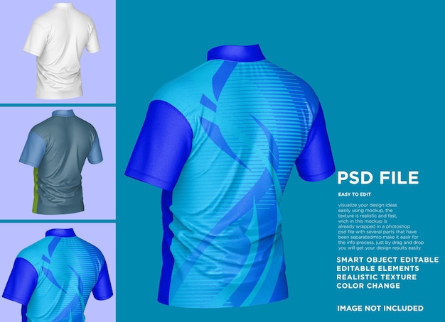 Maqueta de cremallera con cuello en V de camiseta polo