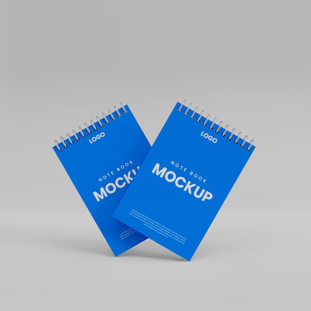Maqueta de cuaderno anillado 3D