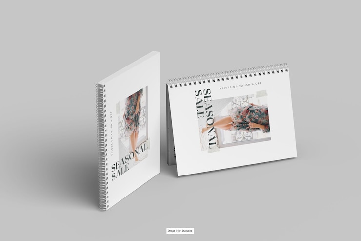 PSD maqueta de cuaderno espiral a4