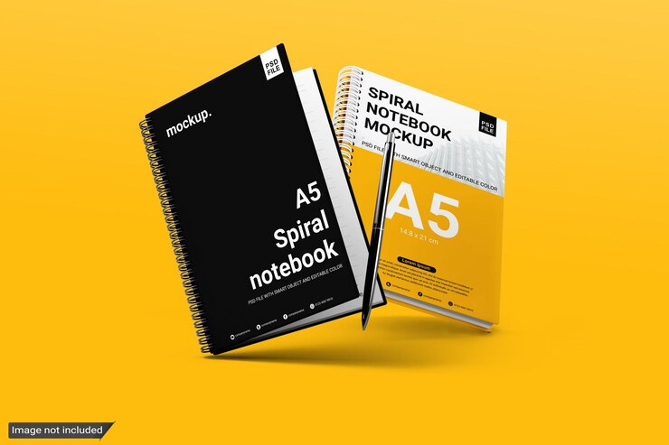 PSD maqueta de cuaderno espiral