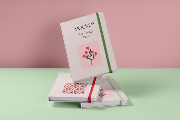 Maqueta de cuaderno flotante