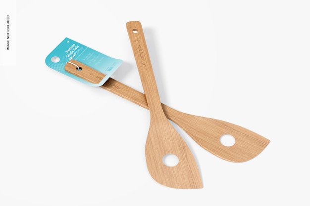 Maqueta de cucharas de bambú de un solo orificio