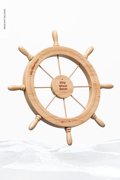 Maqueta de decoración de rueda de barco, flotante