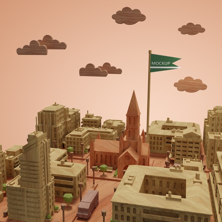 PSD maqueta del día mundial de las ciudades