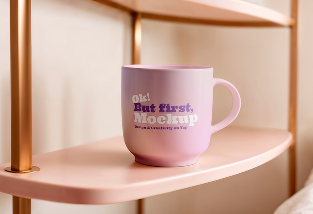 Maqueta de diseño artístico de tazas