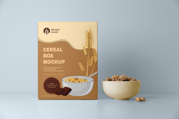 Maqueta de diseño de caja de cereal