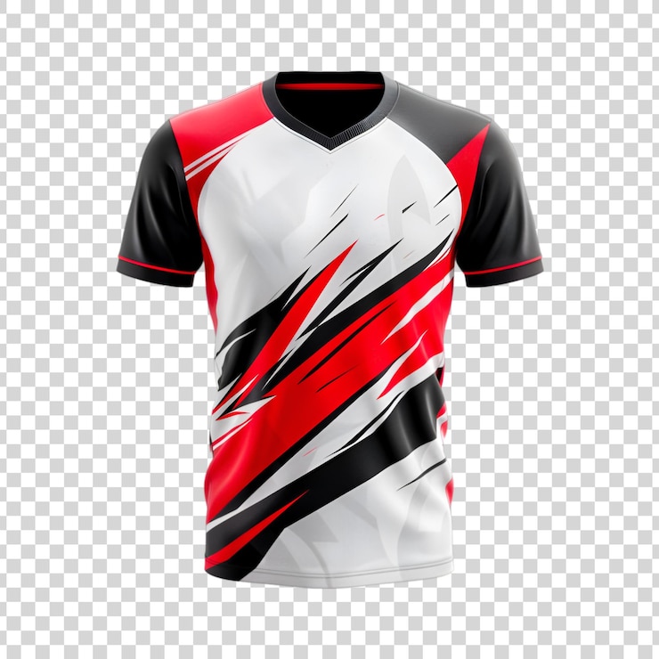 PSD maqueta de diseño de camiseta deportiva sobre un fondo blanco