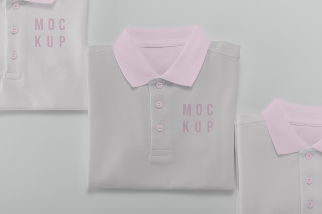 Maqueta de diseño de camiseta de polo minimalista