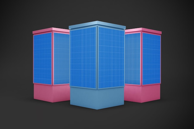 PSD maqueta de diseño de luz de la ciudad