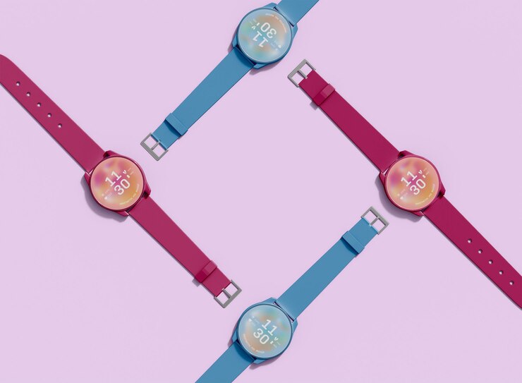 PSD maqueta de diseño de pantalla de reloj inteligente