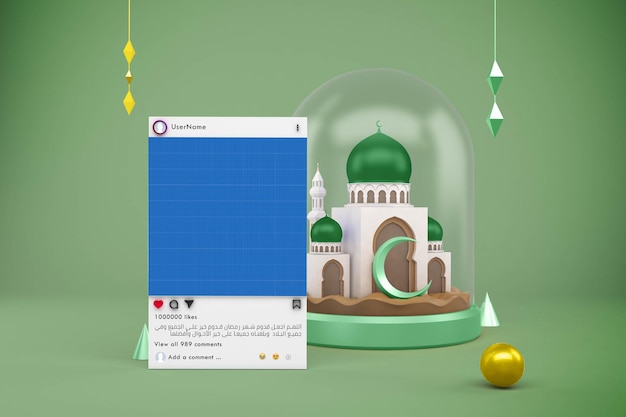 Maqueta de diseño de redes sociales de Ramadán