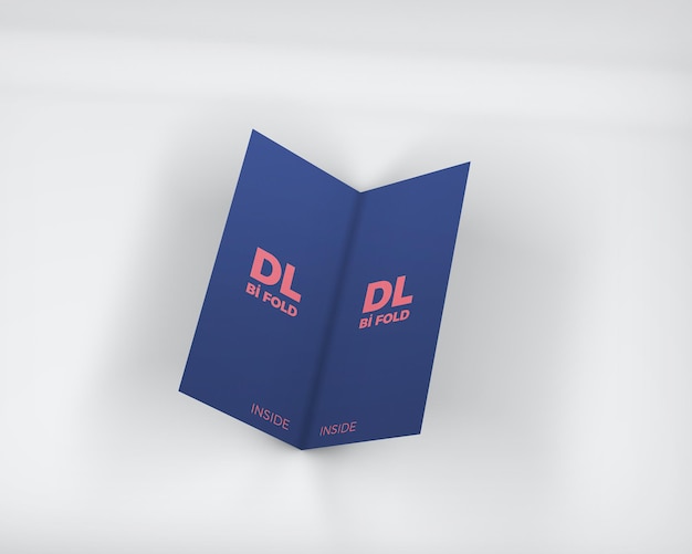 PSD maqueta dl bi-fold aislada