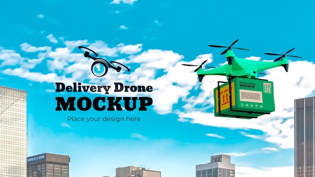 Maqueta de drones de transporte aéreo