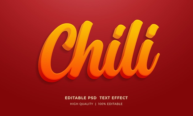 Maqueta de efecto de texto de chile