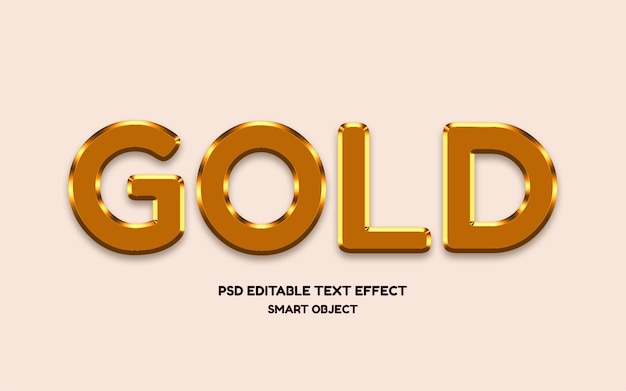 Maqueta de efecto de texto dorado