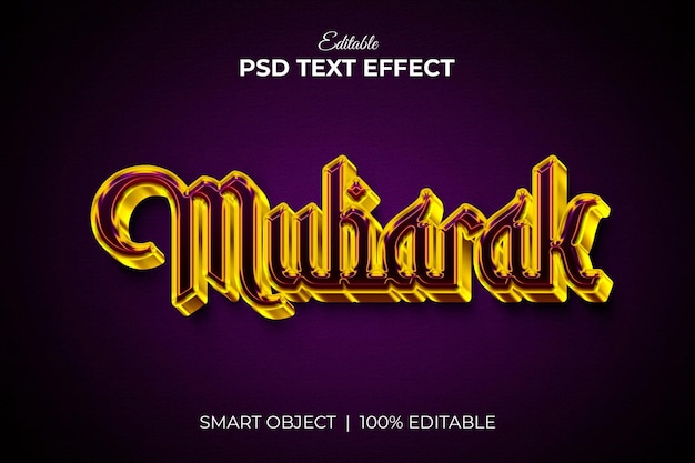 Maqueta de efecto de texto editable 3d de ramadan kareem
