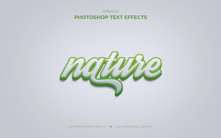 Maqueta de efecto de texto de naturaleza