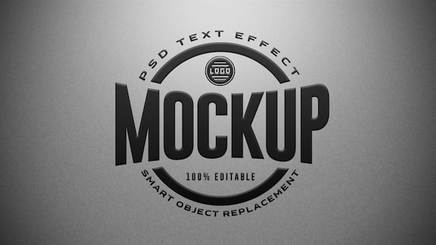 Maqueta de efectos de texto editables en 3D