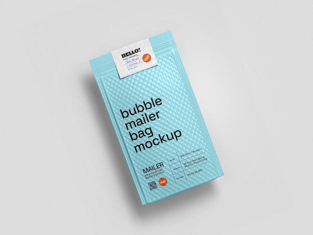 Maqueta de embalaje de la bolsa de correo de burbujas