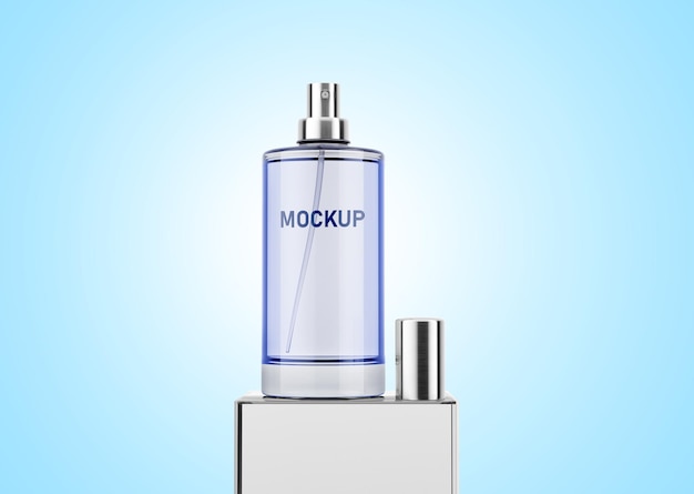 Maqueta de embalaje de botella de perfume en formato PSD
