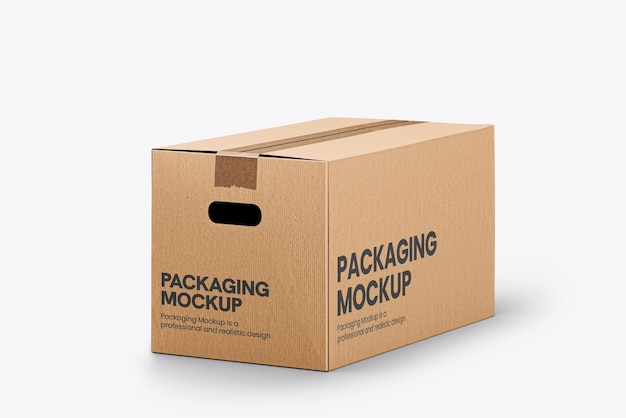 Maqueta de embalaje de caja de cartón