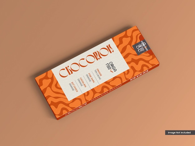 Maqueta de embalaje de caja de chocolate de papel