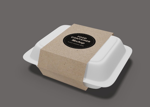 Maqueta de embalaje de caja de comida