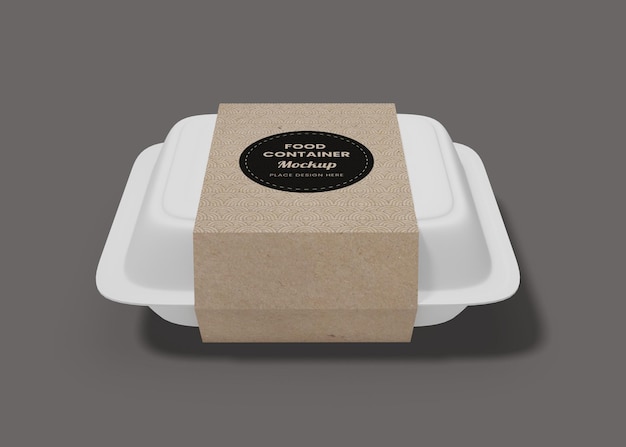 Maqueta de embalaje de caja de comida
