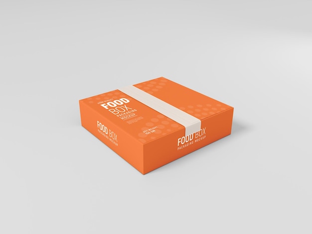 Maqueta de embalaje de caja de papel para alimentos