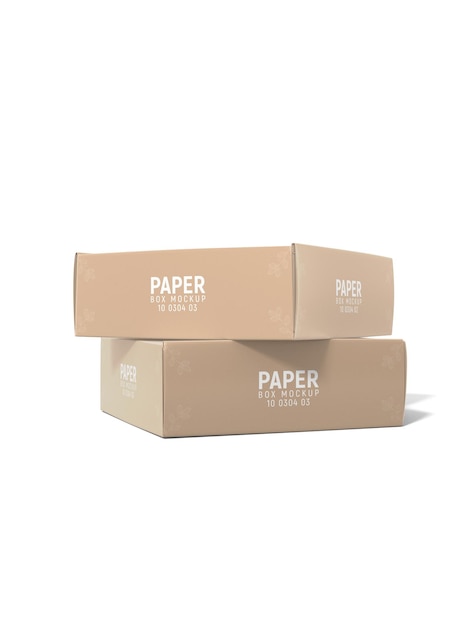 Maqueta de embalaje de caja de papel de cartón de entrega