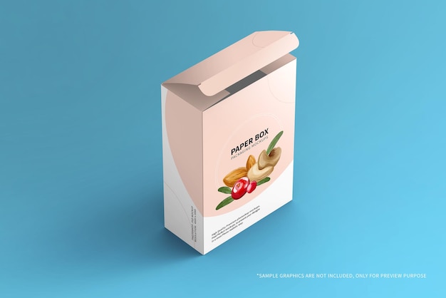 Maqueta de embalaje de caja de papel