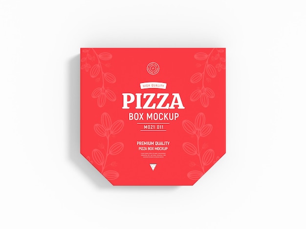 Maqueta de embalaje de caja de pizza de cartón