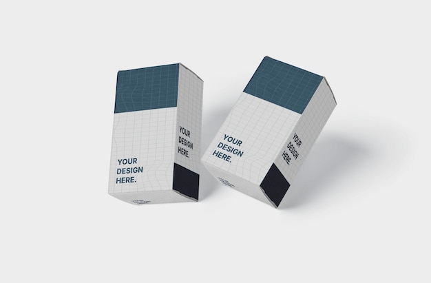 Maqueta de embalaje de caja realista