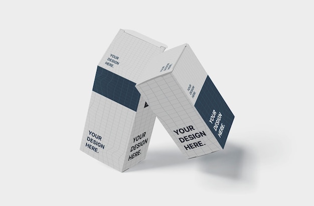 Maqueta de embalaje de caja realista
