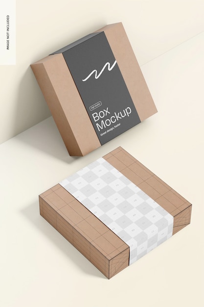 Maqueta de embalaje de cajas