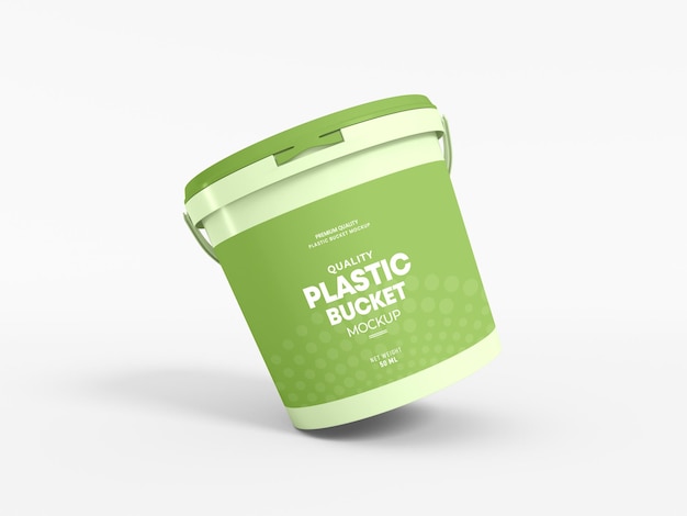 PSD maqueta de embalaje de cubo de plástico