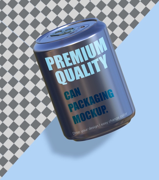 Maqueta de embalaje de latas de bebida por Fiikku utilizando el software Nomad Scult
