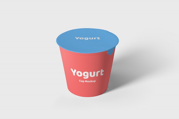 Maqueta de embalaje de yogurt